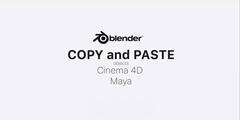 C4D插件：3D模型互导神器 Quick CopyPaste 支持(Blender, Maya, C4D)之间几何体模型互相复制粘贴